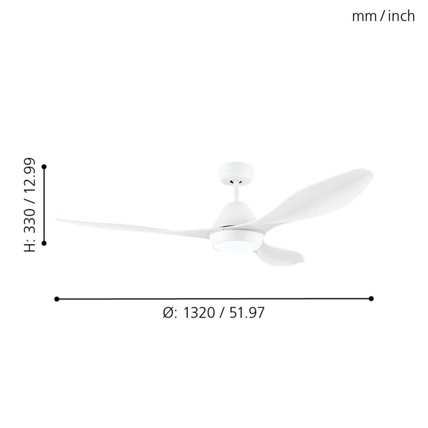 Eglo - Ventilateur de plafond LED/18W/230V + télécommande