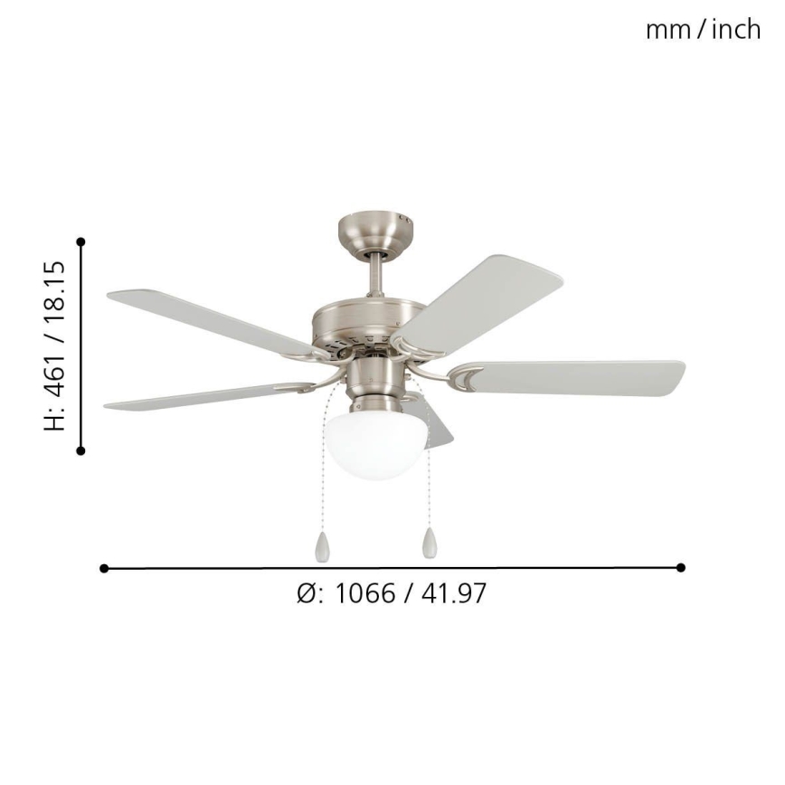 Eglo - Ventilatore da soffitto 1xE27/40W/230V