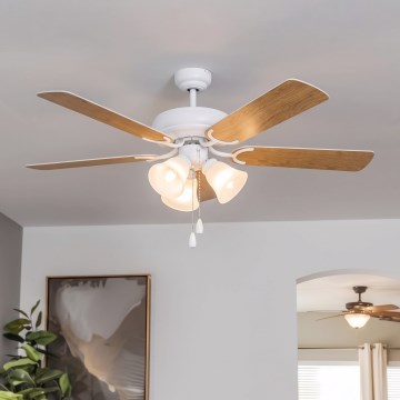 Eglo 35076 - Ventilateur de plafond LAS PALMAS 3xE27/40W/230V marron