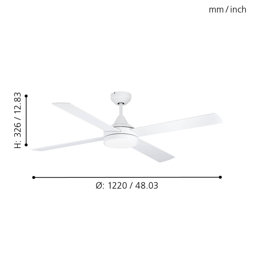 Eglo - LED-Deckenventilator LED/20W/230V 3000/4000/5000K + Fernbedienung weiß