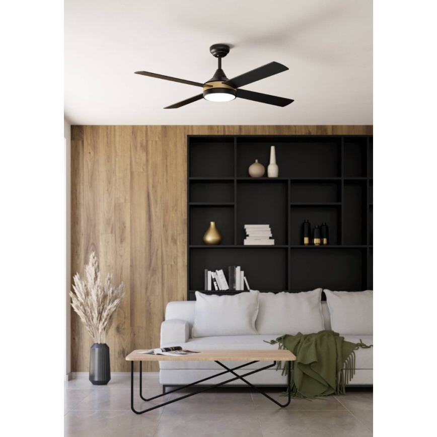Eglo - LED-Deckenventilator LED/19W/230V 3000/4000/5000K Ø 122 cm schwarz + Fernbedienung
