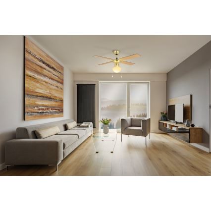 Eglo - Deckenventilator 1xE27/60W/230V golden