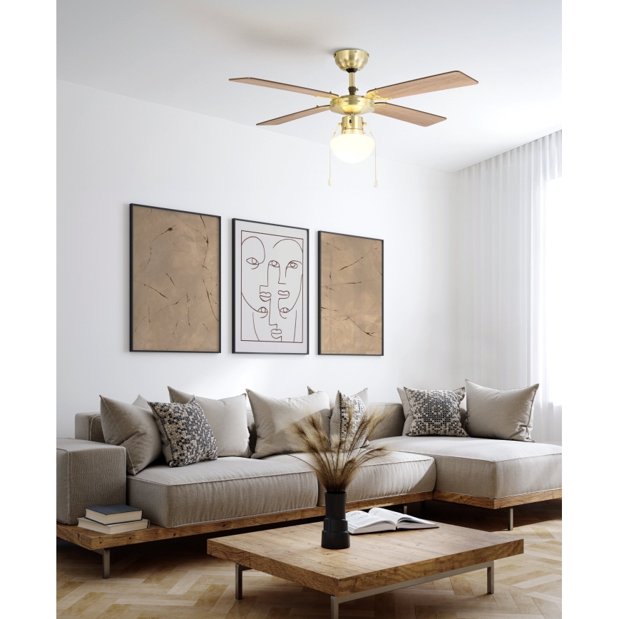 Eglo - Deckenventilator 1xE27/60W/230V golden