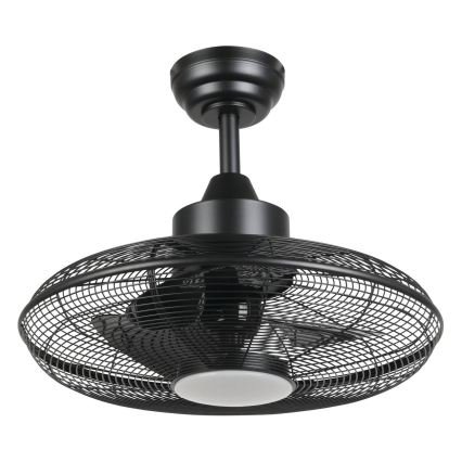 Eglo - Ventilatore da soffitto LED/15W/230V 3000/4000/5000K Ø 53 cm nero + telecomando