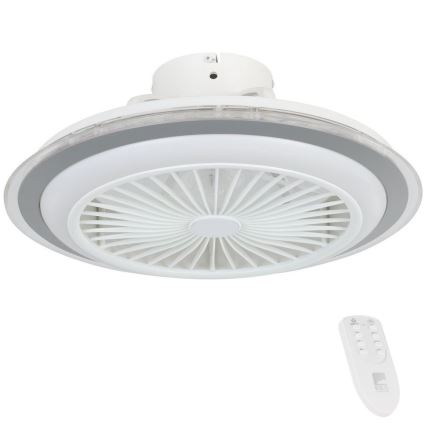 Eglo - Ventilateur de plafond à intensité variable LED/25,5W/230V blanc/gris 2700-6500K + télécommande
