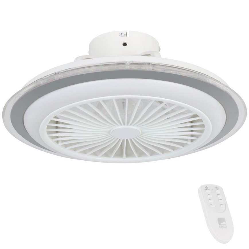 Eglo - Ventilateur de plafond à intensité variable LED/25,5W/230V blanc/gris 2700-6500K + télécommande