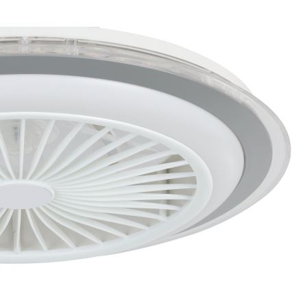 Eglo - Ventilateur de plafond à intensité variable LED/25,5W/230V blanc/gris 2700-6500K + télécommande