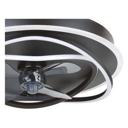Eglo - ventilatore da soffitto dimmerabile a LED 4xLED/9W/230V 2700-6500K Ø 50 cm nero + telecomando