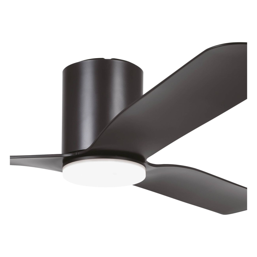 Eglo - Ventilatore da soffitto dimmerabile a LED/17W/230V Ø 132 cm nero + telecomando