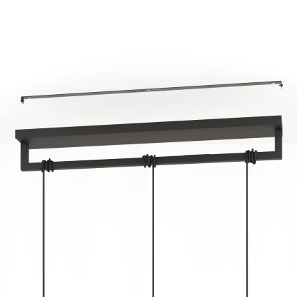 Eglo - Suspension filaire 3xE27/40W/230V noir