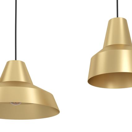 Eglo - Lampadario a sospensione con filo 3xE27/40W/230V oro