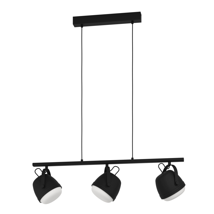 Eglo - Hängeleuchte 3xE27/28W/230V schwarz