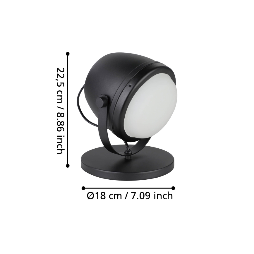 Eglo - Tischleuchte 1xE27/28W/230V schwarz