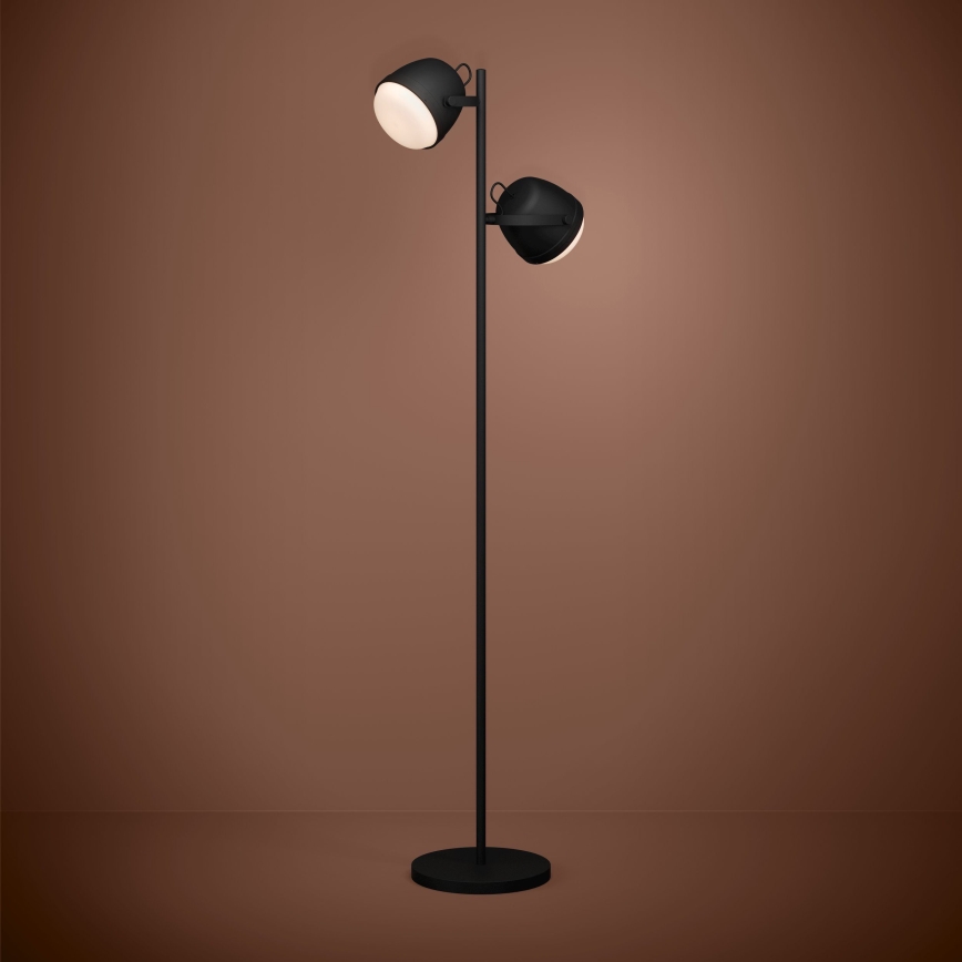 Eglo - Lampada con piedistallo 2xE27/28W/230V nero