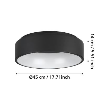 Eglo - Plafoniera LED dimmerabile LED/25,5W/230V 3000K nero