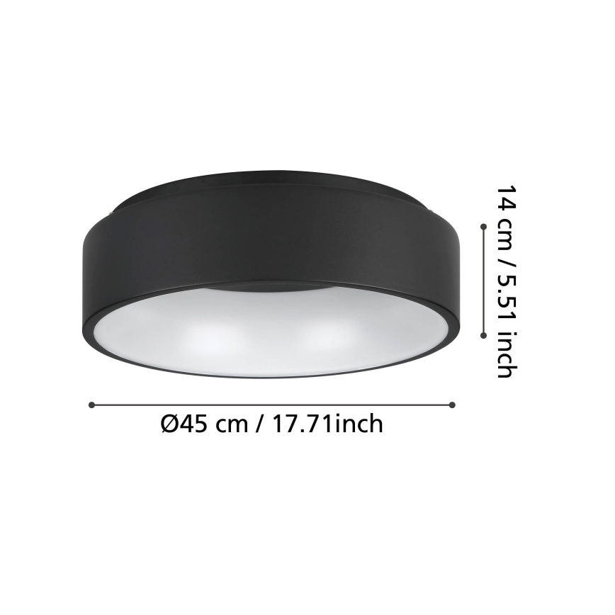 Eglo - Plafoniera LED dimmerabile LED/25,5W/230V 3000K nero