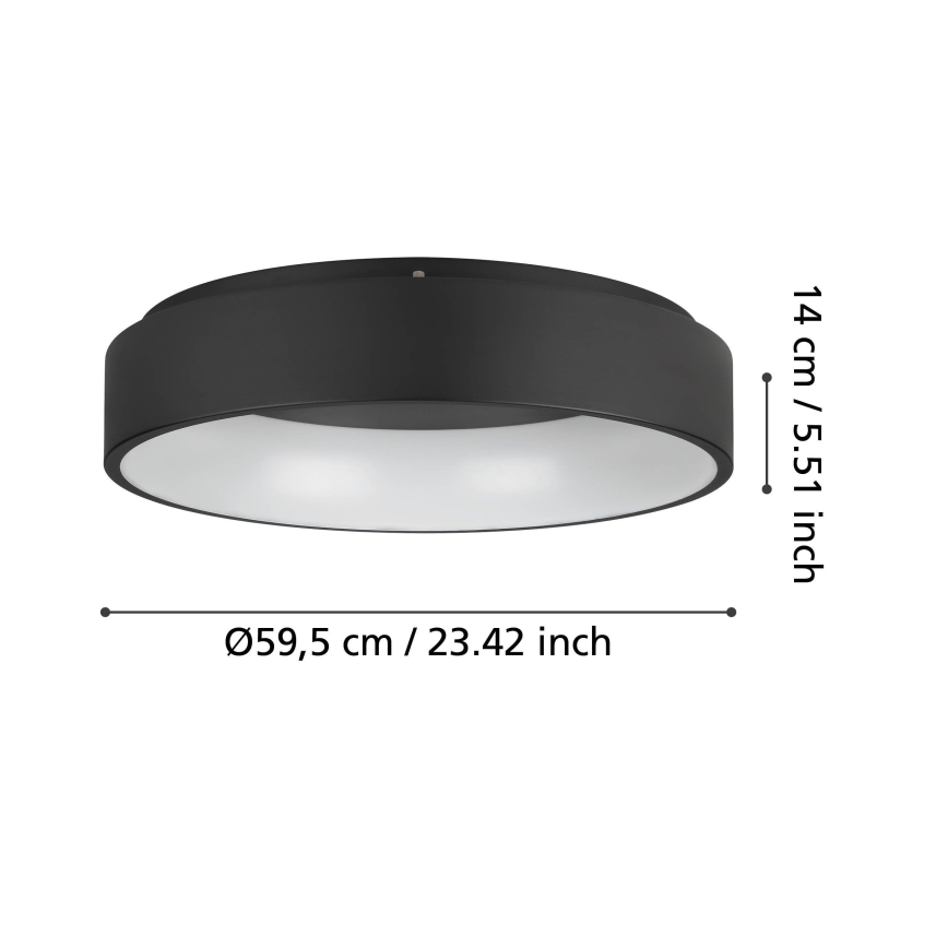 Eglo - Plafoniera LED dimmerabile LED/35,2W/230V 3000K nero