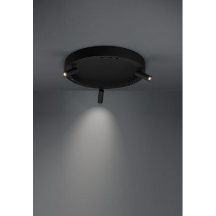 Eglo - Plafonnier à intensité variable 3xLED/8W/230V + 3xLED/8,5W 3000K noir + Télécommande