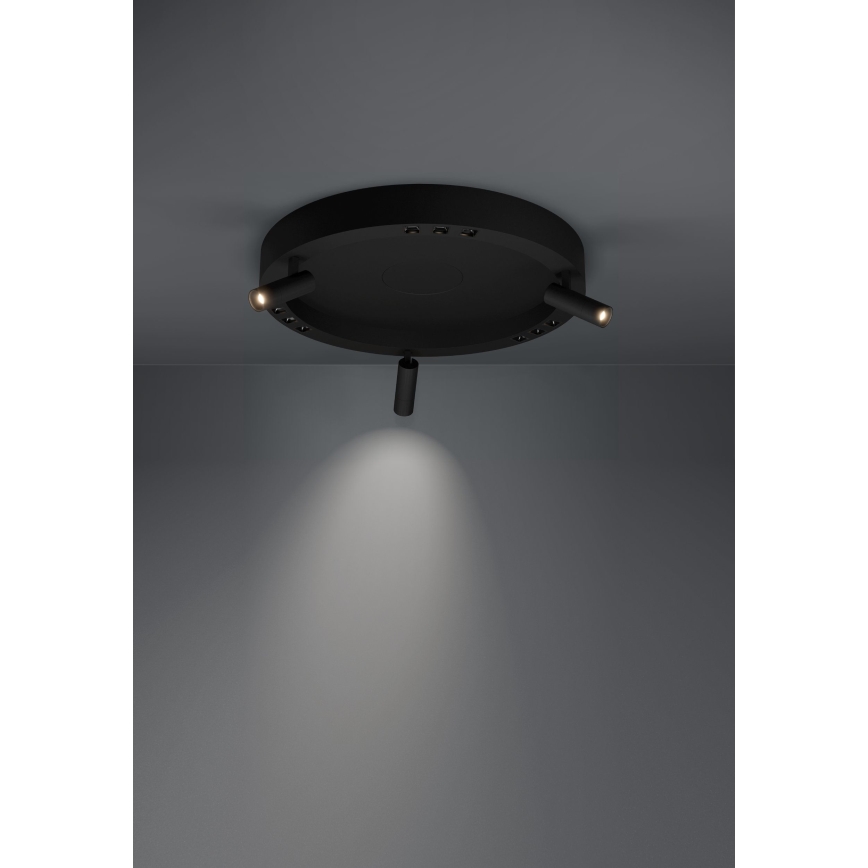 Eglo - Plafonnier à intensité variable 3xLED/8W/230V + 3xLED/8,5W 3000K noir + Télécommande