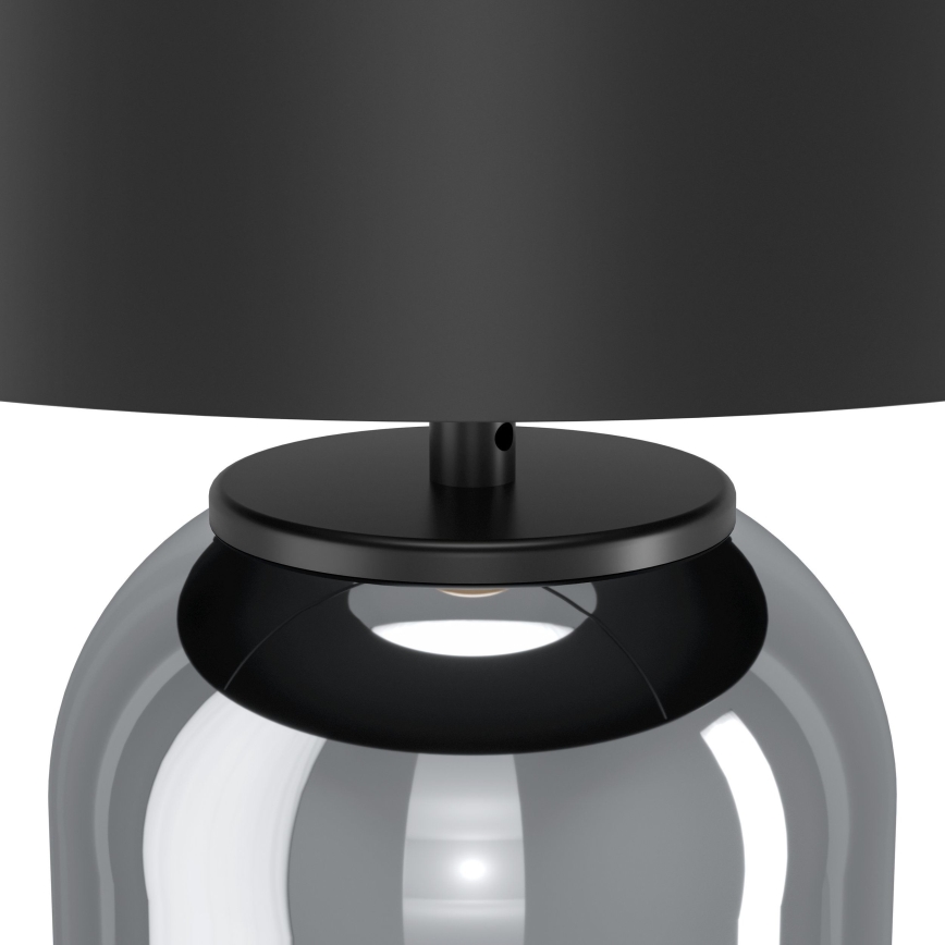 Eglo - Lampada da tavolo 1xE27/40W/230V nero/fumé