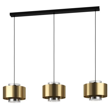 Eglo - Suspension filaire 3xE27/40W/230V doré