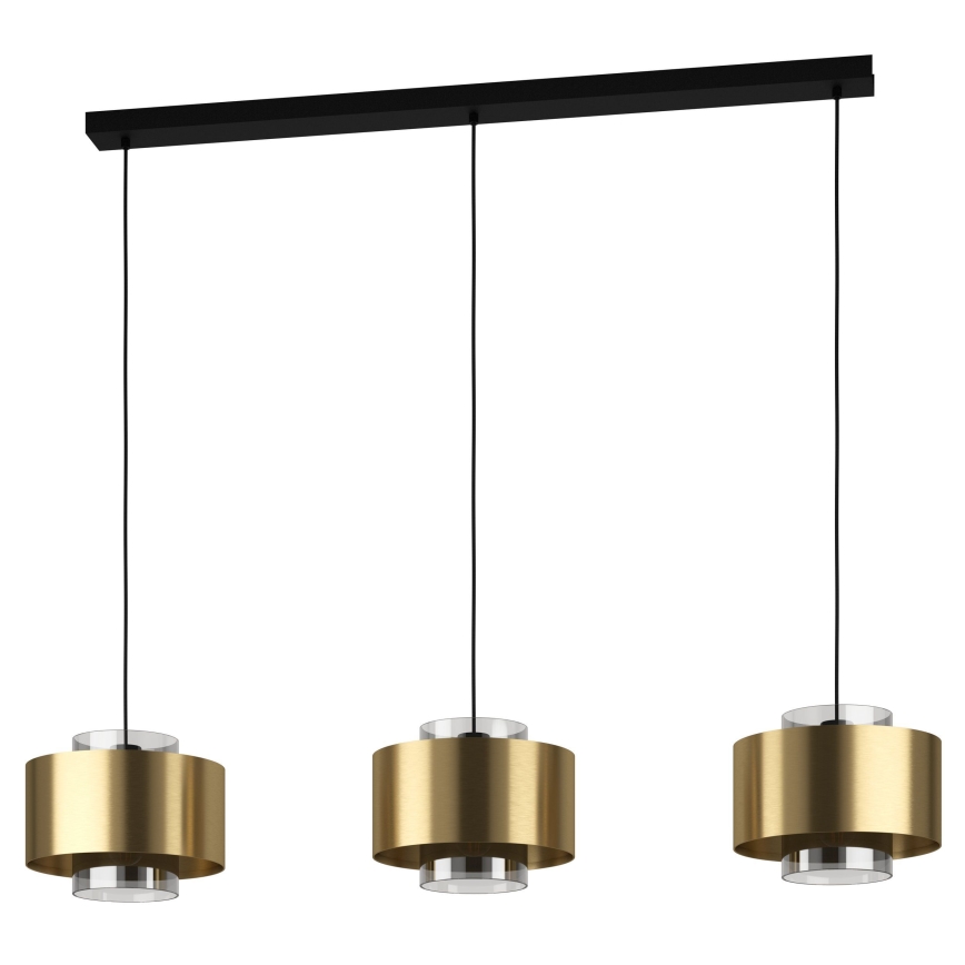 Eglo - Suspension filaire 3xE27/40W/230V doré
