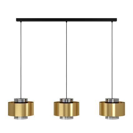 Eglo - Suspension filaire 3xE27/40W/230V doré