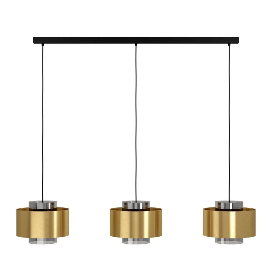 Eglo - Suspension filaire 3xE27/40W/230V doré