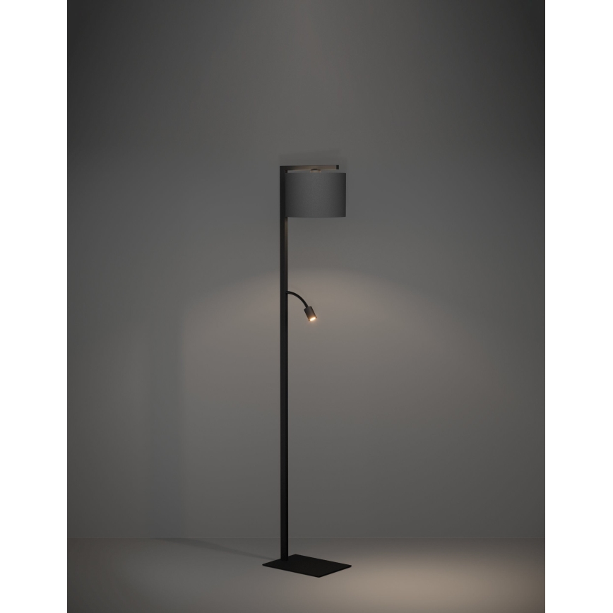 Eglo - LED-Stehleuchte 1xE27/40W/230V + LED/3,8W 3000K schwarz