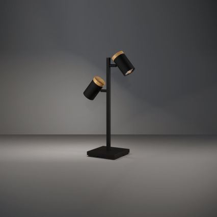 Eglo - Lampada da tavolo LED 2xGU10/4,5W/230V 3000K nero/marrone