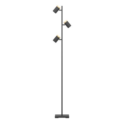 Eglo - Lampada LED da terra 3xGU10/4,5W/230V 3000K nero/marrone