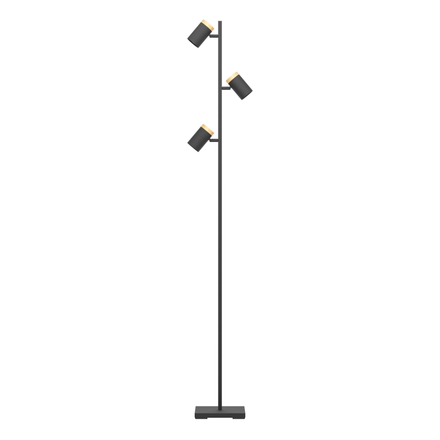 Eglo - Lampada LED da terra 3xGU10/4,5W/230V 3000K nero/marrone