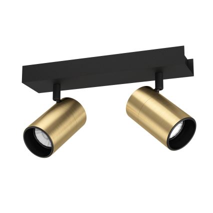 Eglo - Faretto LED 2xGU10/4,5W/230V 3000K nero/oro
