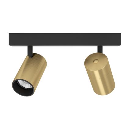 Eglo - Faretto LED 2xGU10/4,5W/230V 3000K nero/oro