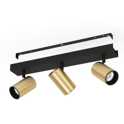 Eglo - Faretto LED 3xGU10/4,5W/230V 3000K nero/oro