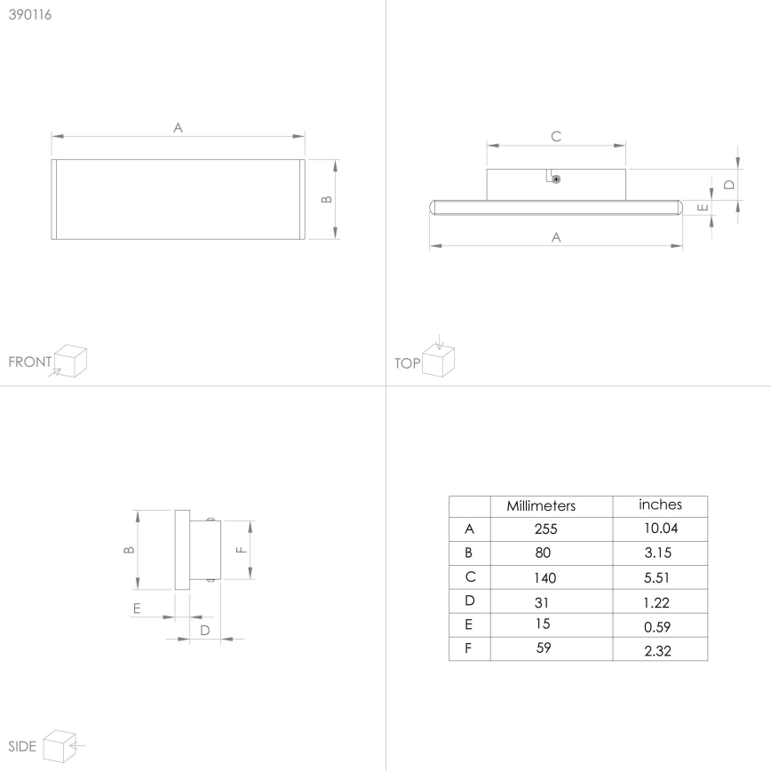 Eglo - Applique a LED 2xLED/5,4W/230V 3000K nero