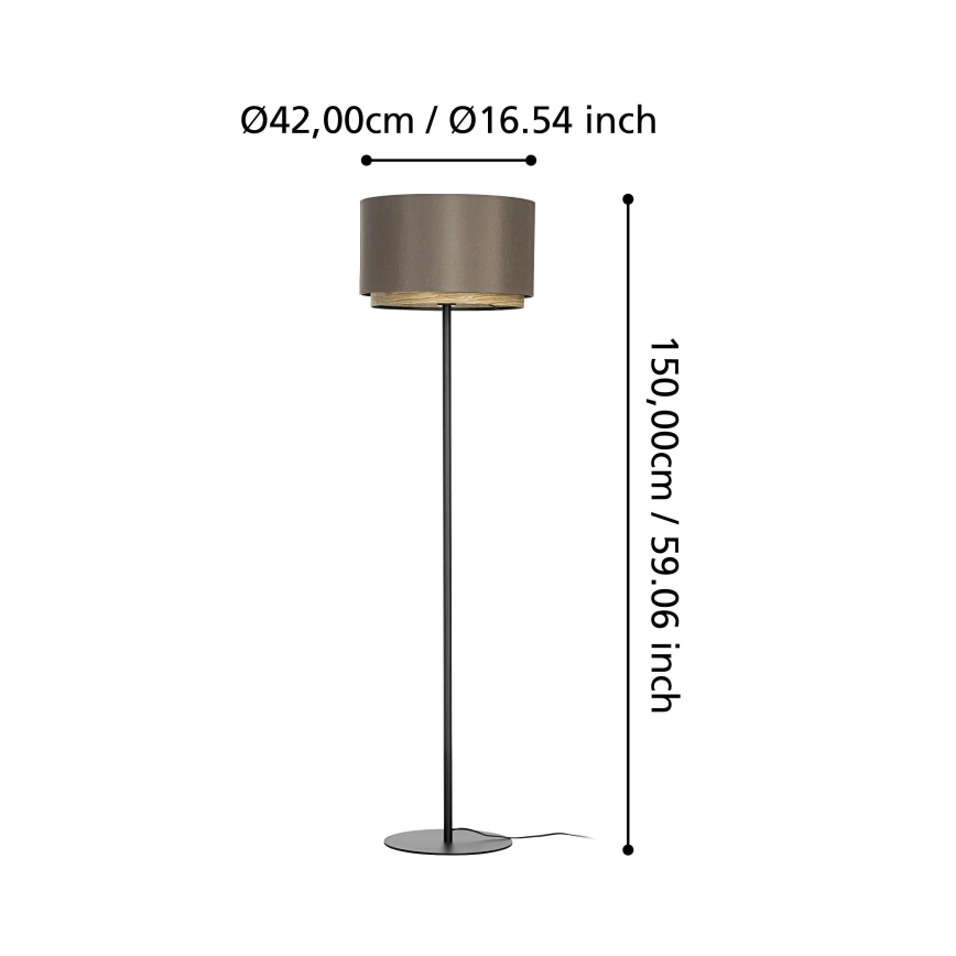 Eglo - Lampada con piedistallo 1xE27/40W/230V marrone