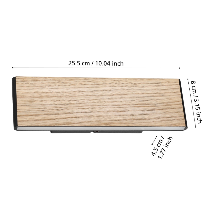 Eglo - Applique a LED 2xLED/4,2W/230V 3000K quercia