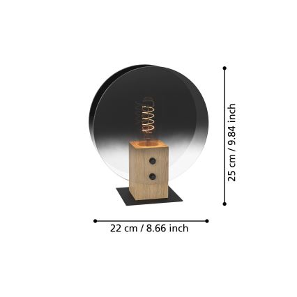 Eglo - Suspension filaire 1xE27/40W/230V fumé