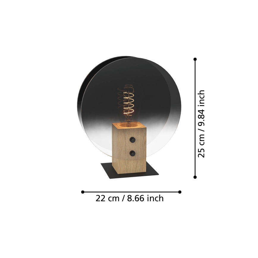 Eglo - Suspension filaire 1xE27/40W/230V fumé