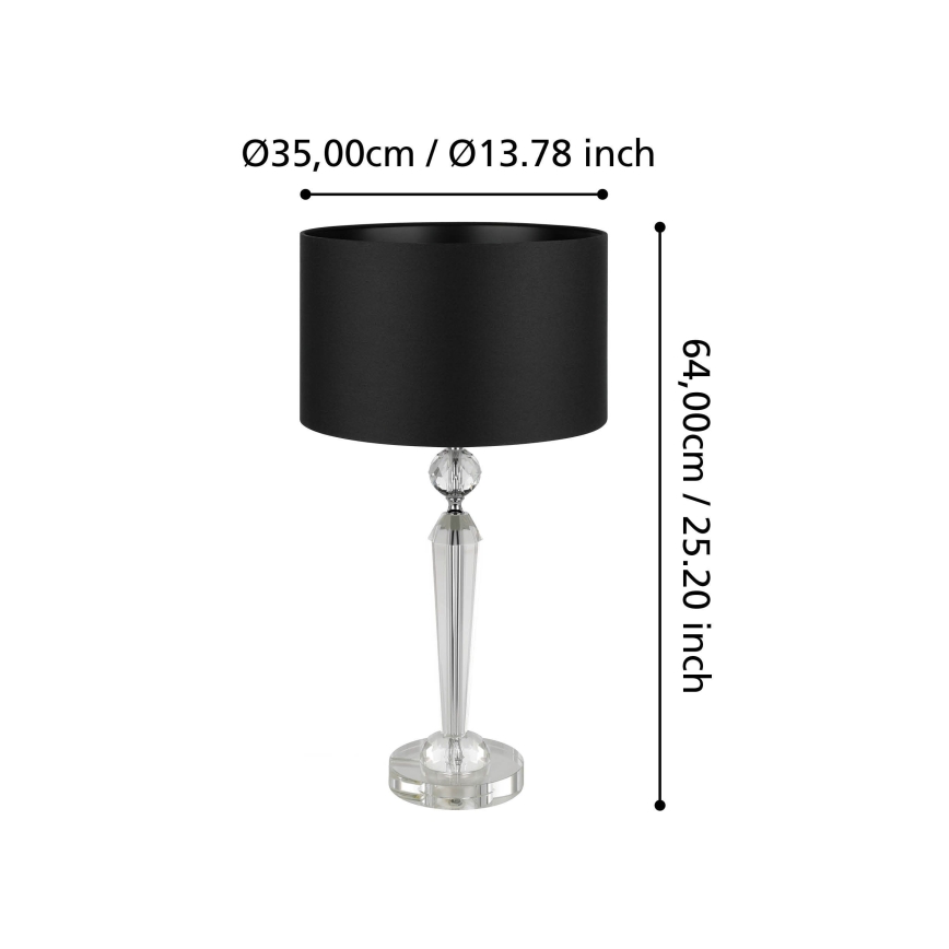 Eglo - Tischleuchte 1xE27/40W/230V schwarz