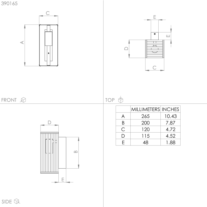 Eglo - Applique 1xE27/40W/230V nero/marrone