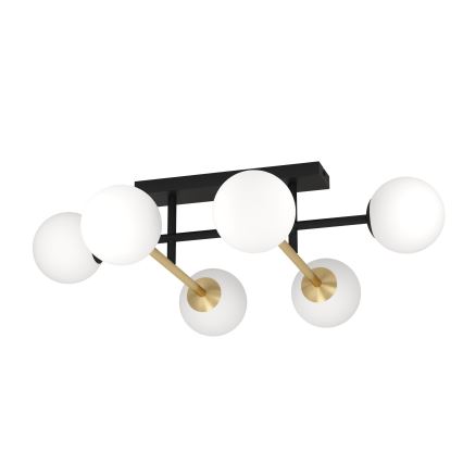 Eglo - Anbauleuchte 6xE14/40W/230V golden/schwarz