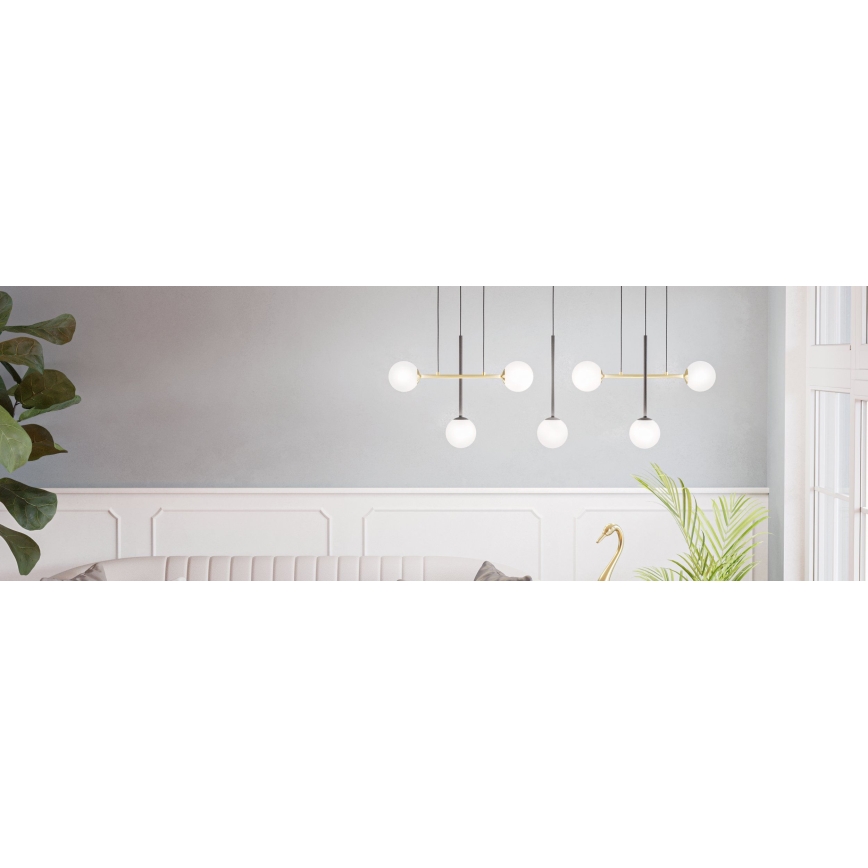Eglo - Hängeleuchte 7xE14/40W/230V golden/schwarz