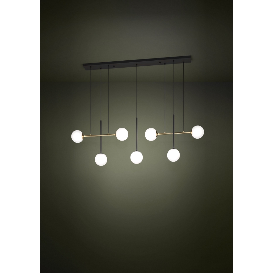 Eglo - Hängeleuchte 7xE14/40W/230V golden/schwarz