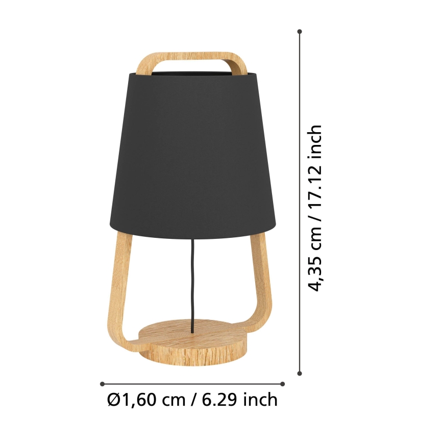Eglo - Tischleuchte 1xE27/40W/230V schwarz