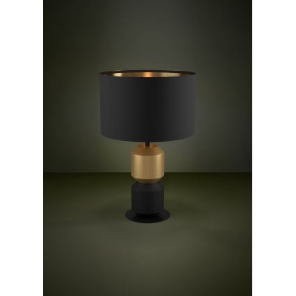 Eglo - Lampe de table 1xE27/40W/230V noir/doré
