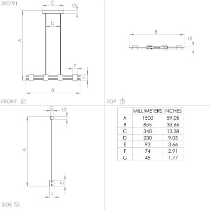 Eglo - Lampadario a sospensione con filo 4xE27/40W/230V nero/marrone