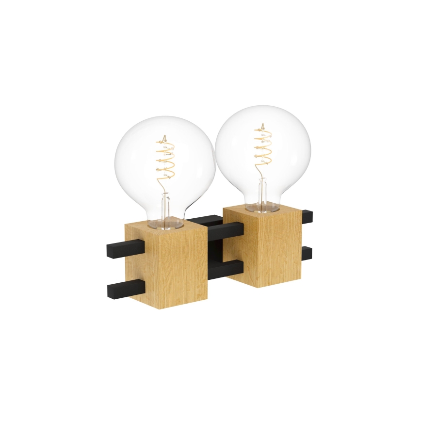 Eglo - Applique 2xE27/40W/230V nero/marrone