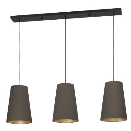 Eglo - Hängeleuchte 3xE27/40W/230V braun